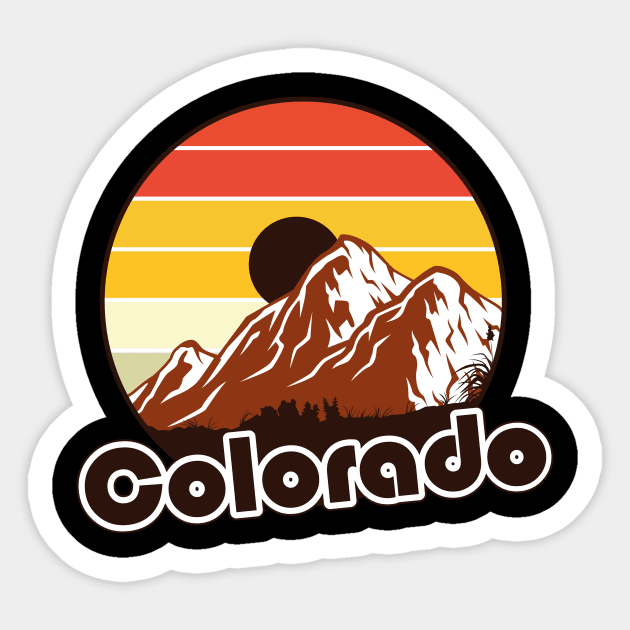 Colorado Mountains Sticker by JohnRelo